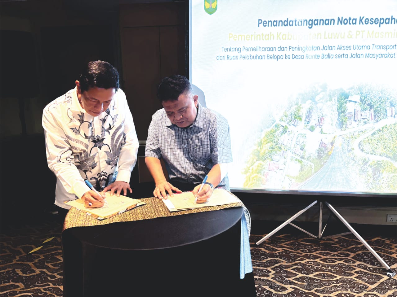 Dirut MDA, Trisakti Simorangkir (kiri) dan Pj. Bupati Luwu, Muhammad Saleh (kanan). Foto: Dok.MDA