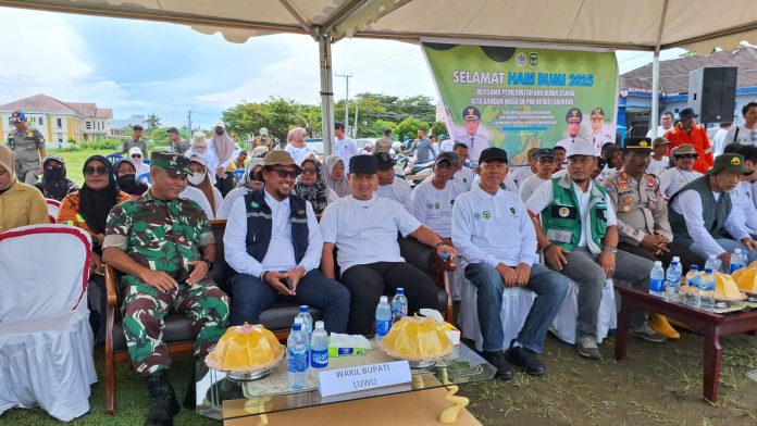 Wabup Luwu bersama unsur Forkopimda Luwu dan Site Manager MDA. Dok: Maupa.id