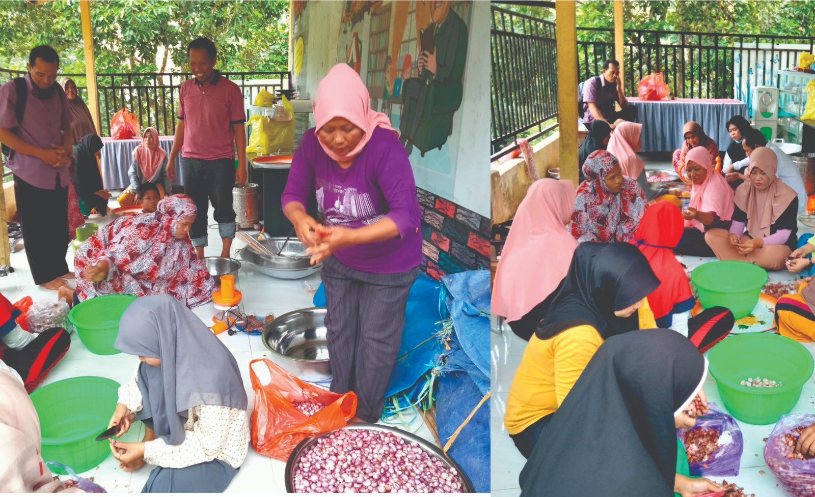 Suasana Pelatihan Produksi Bawang Goreng di Desa To'barru. Foto: Dok. Desa To'barru