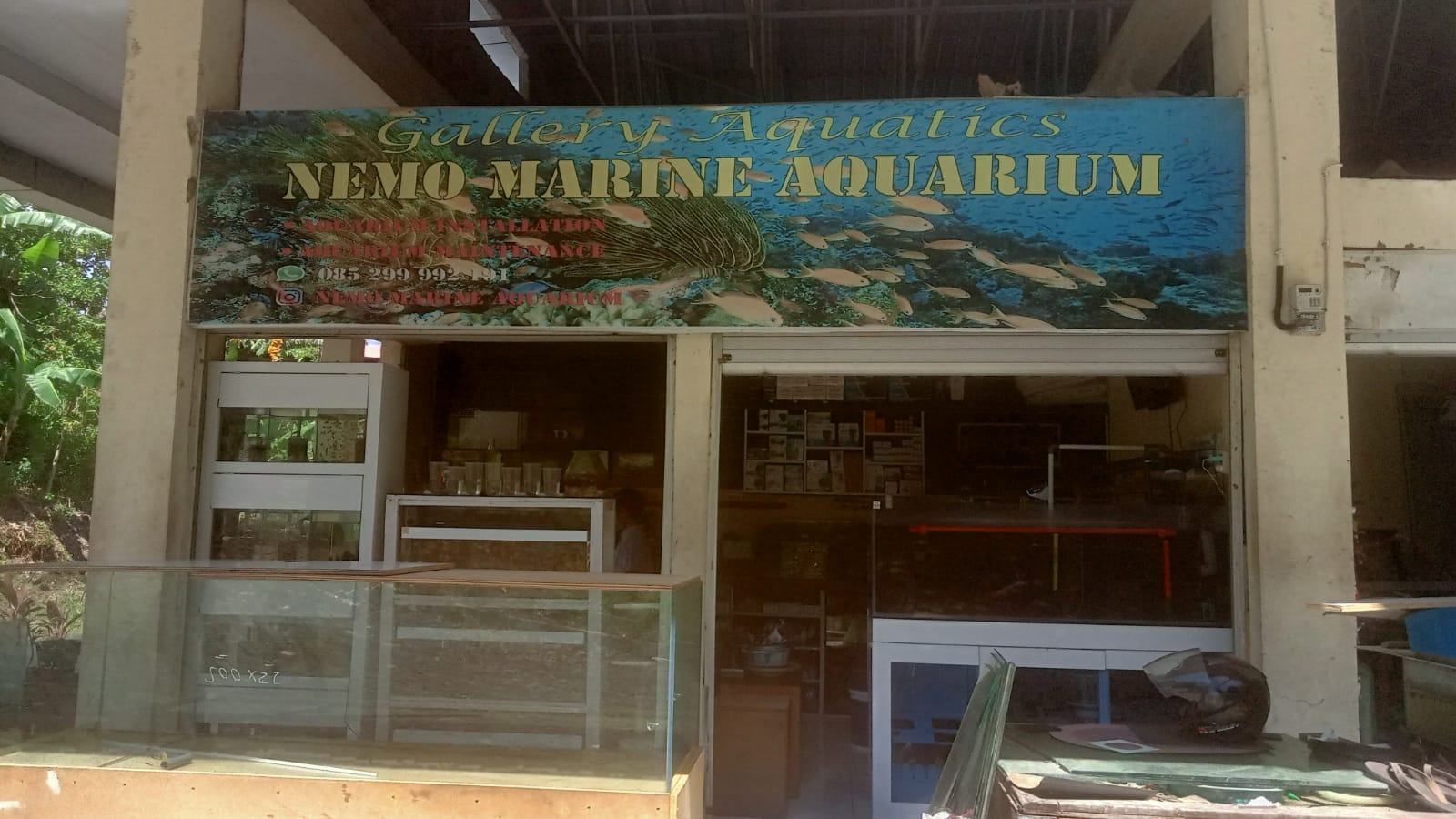 Tampak depan toko Nemo Akuarium. Dok: Azwar Radhif